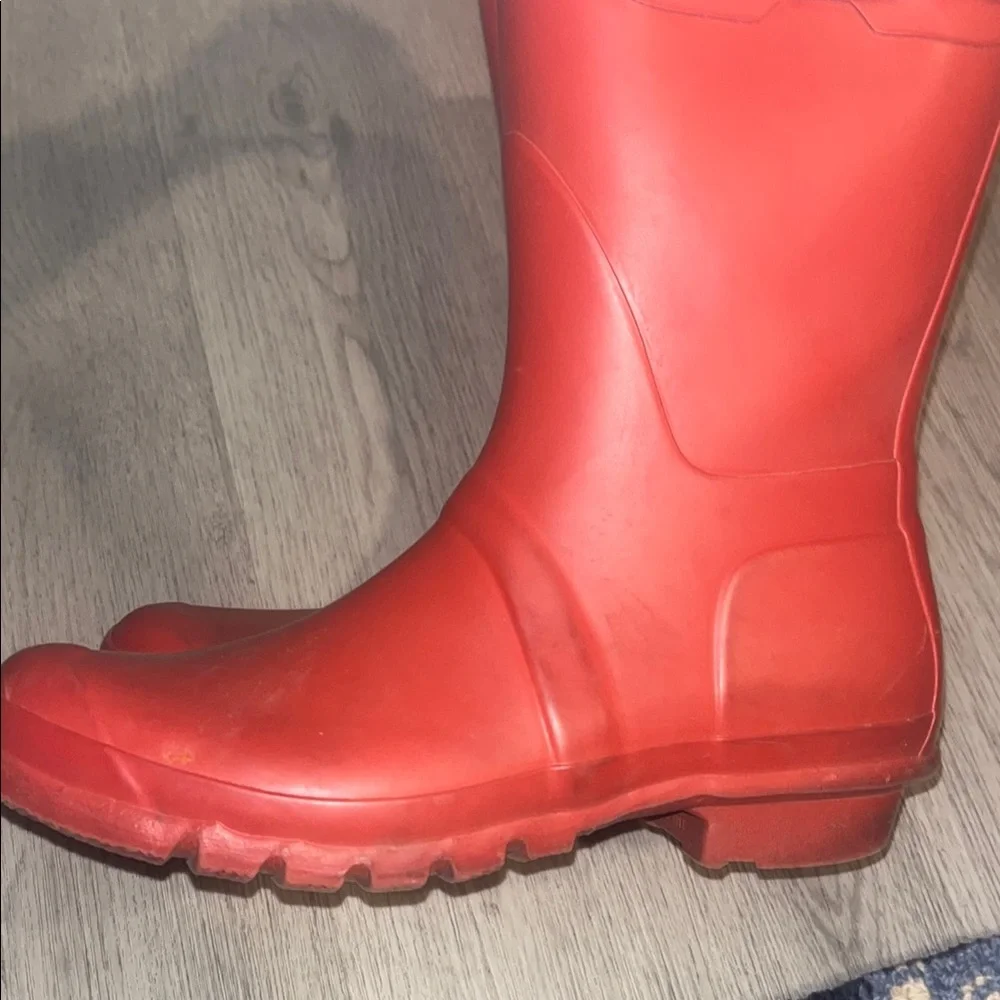 Hunter Red Tall Rain Boots